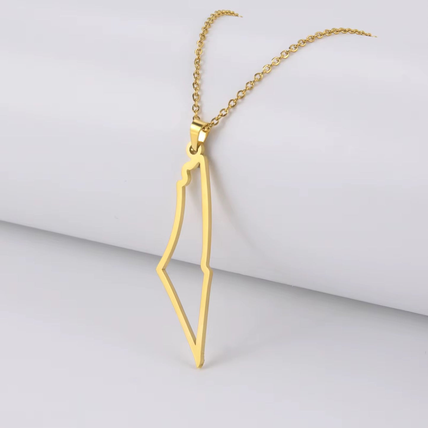 Palestine Map Outline Necklace