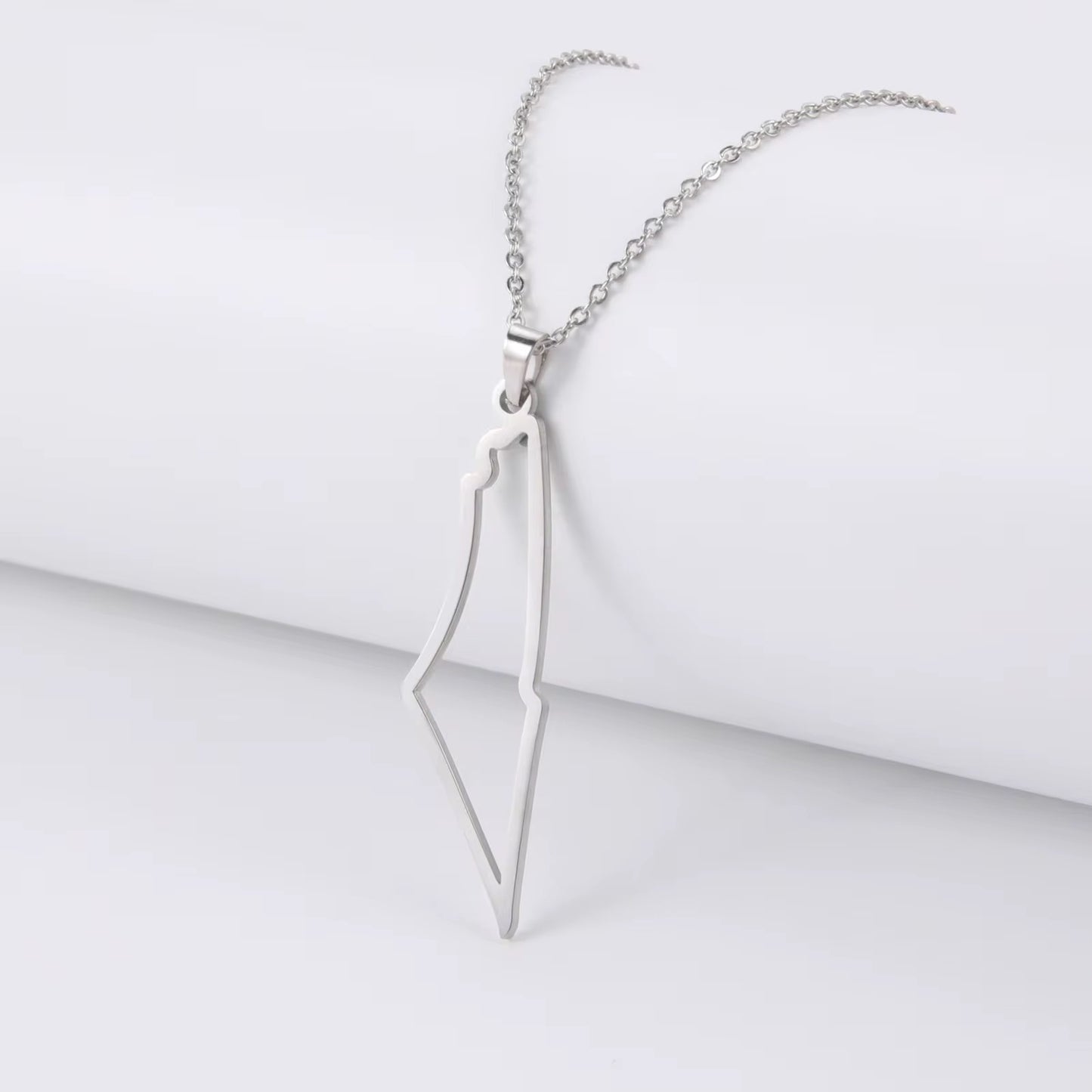Palestine Map Outline Necklace