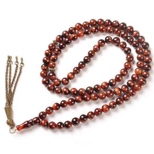 Amber Tasbih – 99 Islamic Prayer Beads (Kahramān)