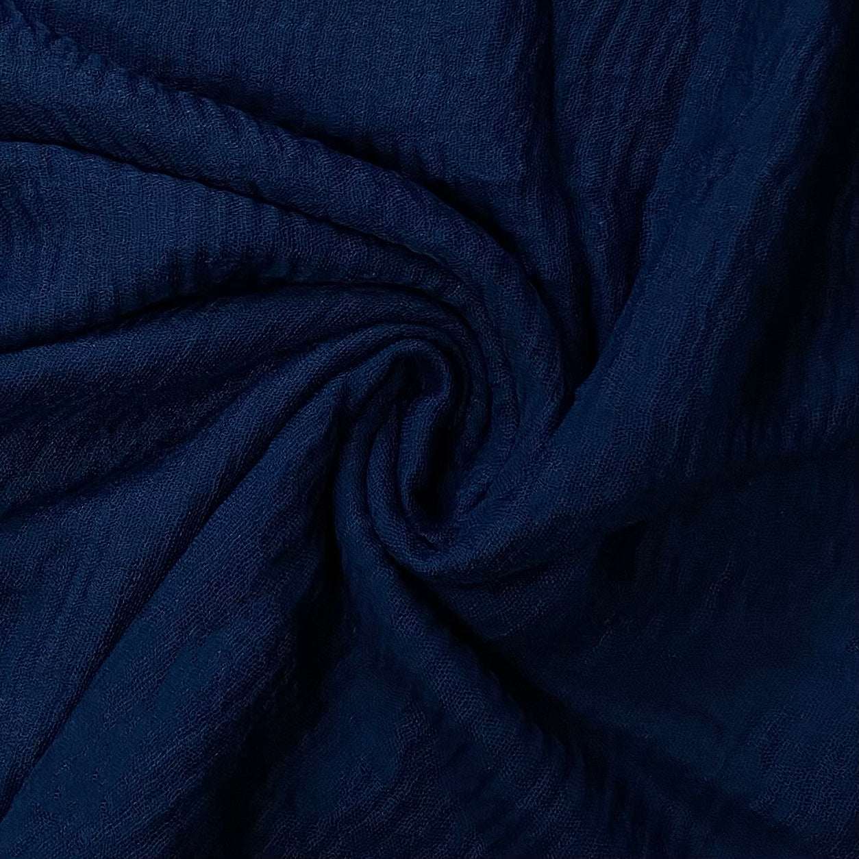 Crinkle Cotton Hijab - Navy Blue