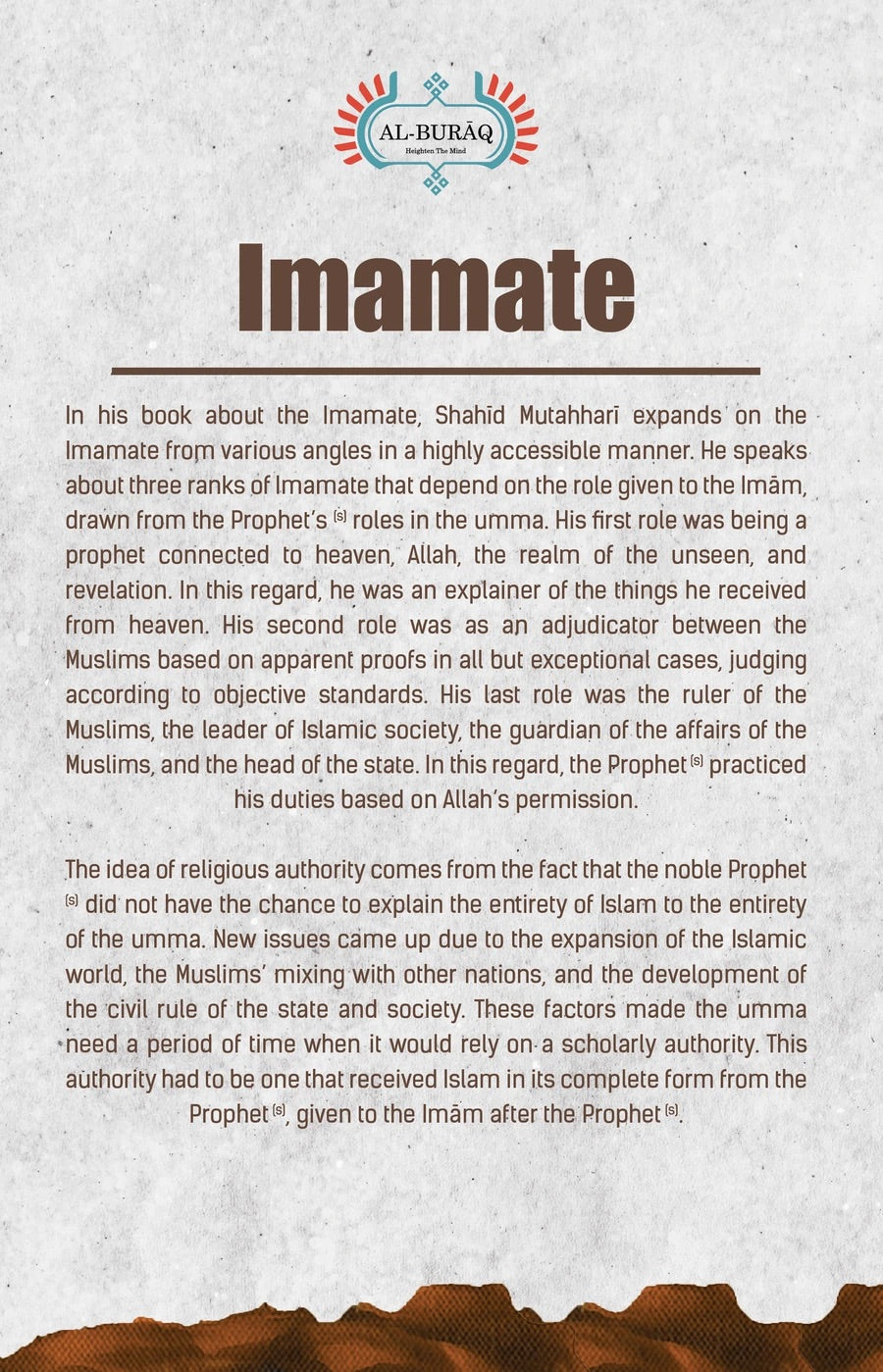 Imamate - The Legacy and Writings of Shahīd Murtada Mutahhari