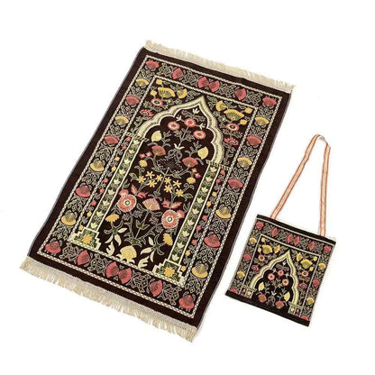 Floral Prayer Mat with Handbag