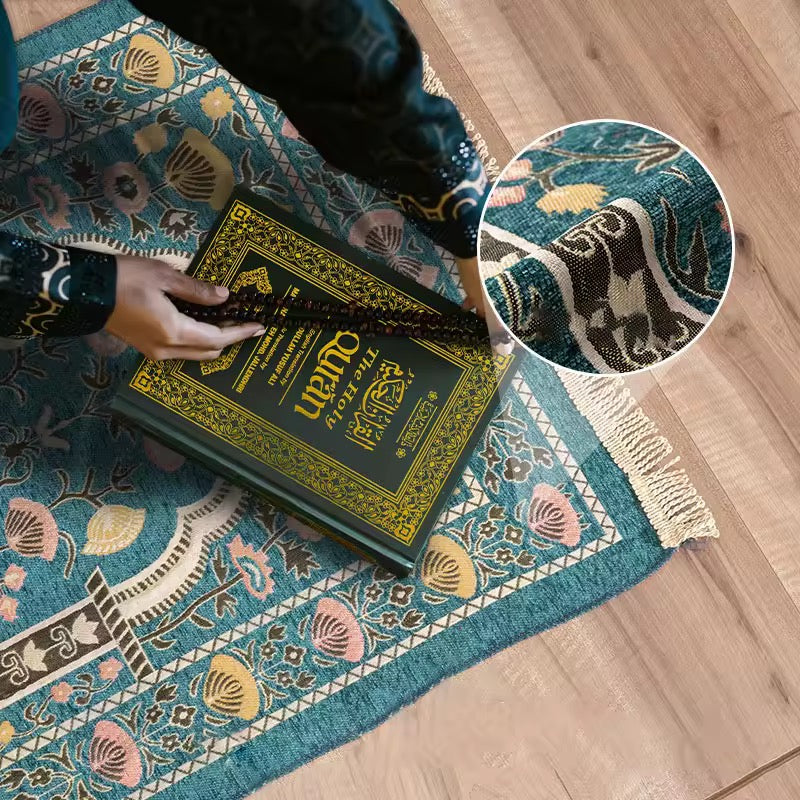 Floral Prayer Mat with Handbag