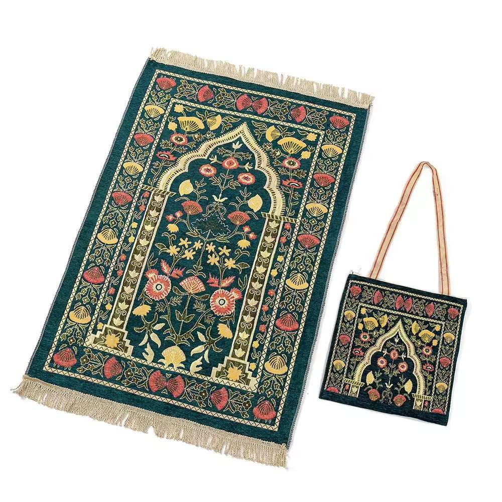 Floral Prayer Mat with Handbag
