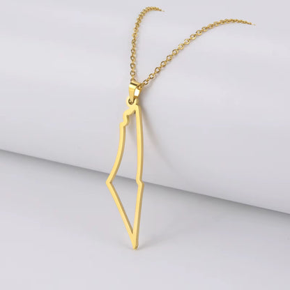 Palestine Map Outline Necklace