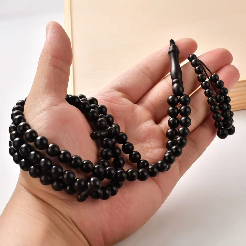 Real Ebony Wood Tasbih – 99 Islamic Prayer Beads