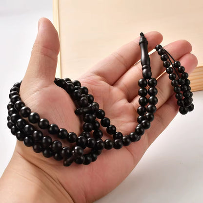 Real Ebony Wood Tasbih – 99 Islamic Prayer Beads
