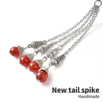 Yamani Red Stone Tasbih – 33 Beads Natural Prayer Beads (Agate / ʿAqīq)