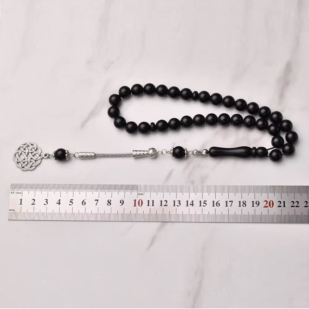 Black Resin Tasbih with Fragrance – 33 Beads