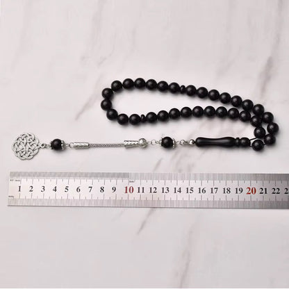Black Resin Tasbih with Fragrance – 33 Beads