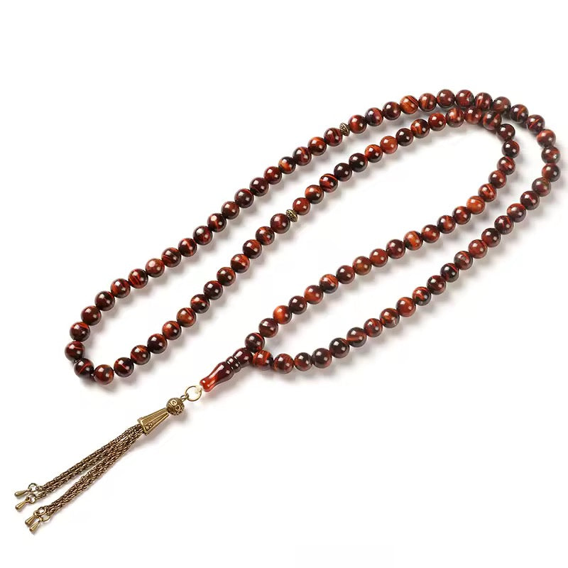 Amber Tasbih – 99 Islamic Prayer Beads (Kahramān)