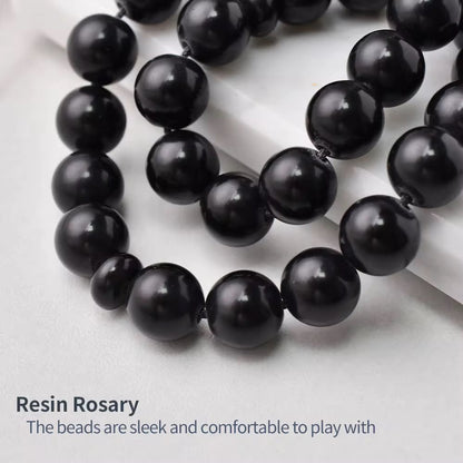 Black Resin Tasbih with Fragrance – 33 Beads - House of Taha