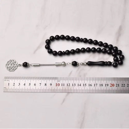 Black Resin Tasbih with Fragrance – 33 Beads - House of Taha