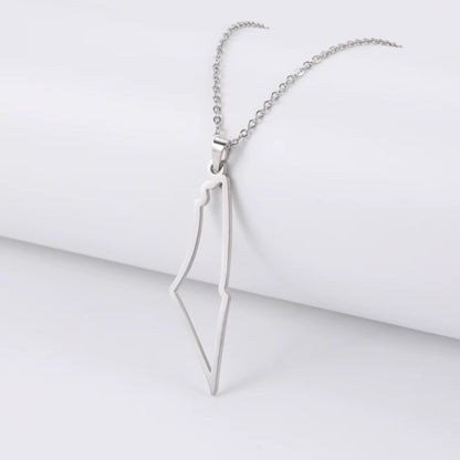 Palestine Map Outline Necklace - House of Taha