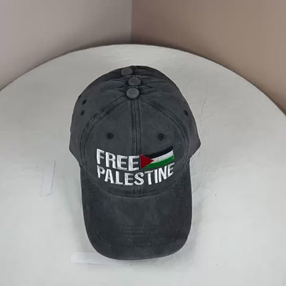 Free Palestine Embroidered Cap