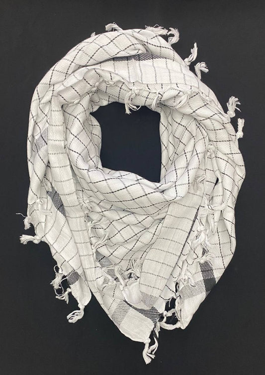 Premium Keffiyeh Scarf - White