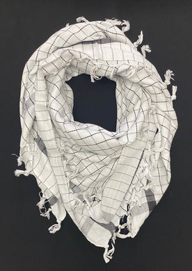 Keffiyeh Scarf - Premium Basiji White