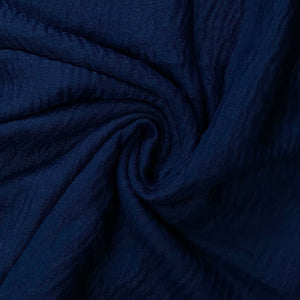Crinkle Cotton Hijab - Navy Blue