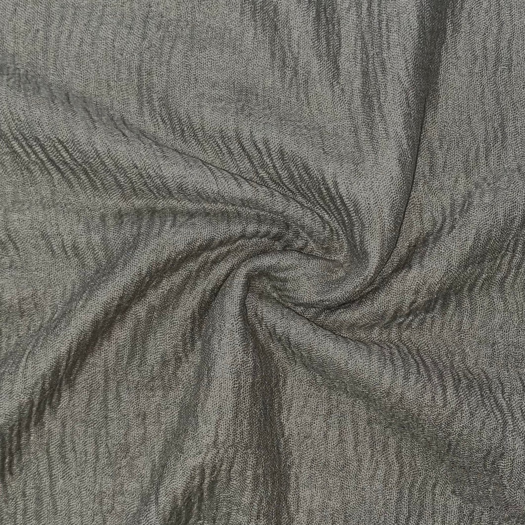 Crinkle Cotton Hijab - Slate Grey
