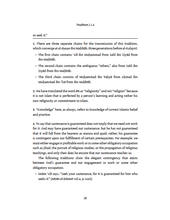 Al-Kafi Book II: Knowledge & Its Merits